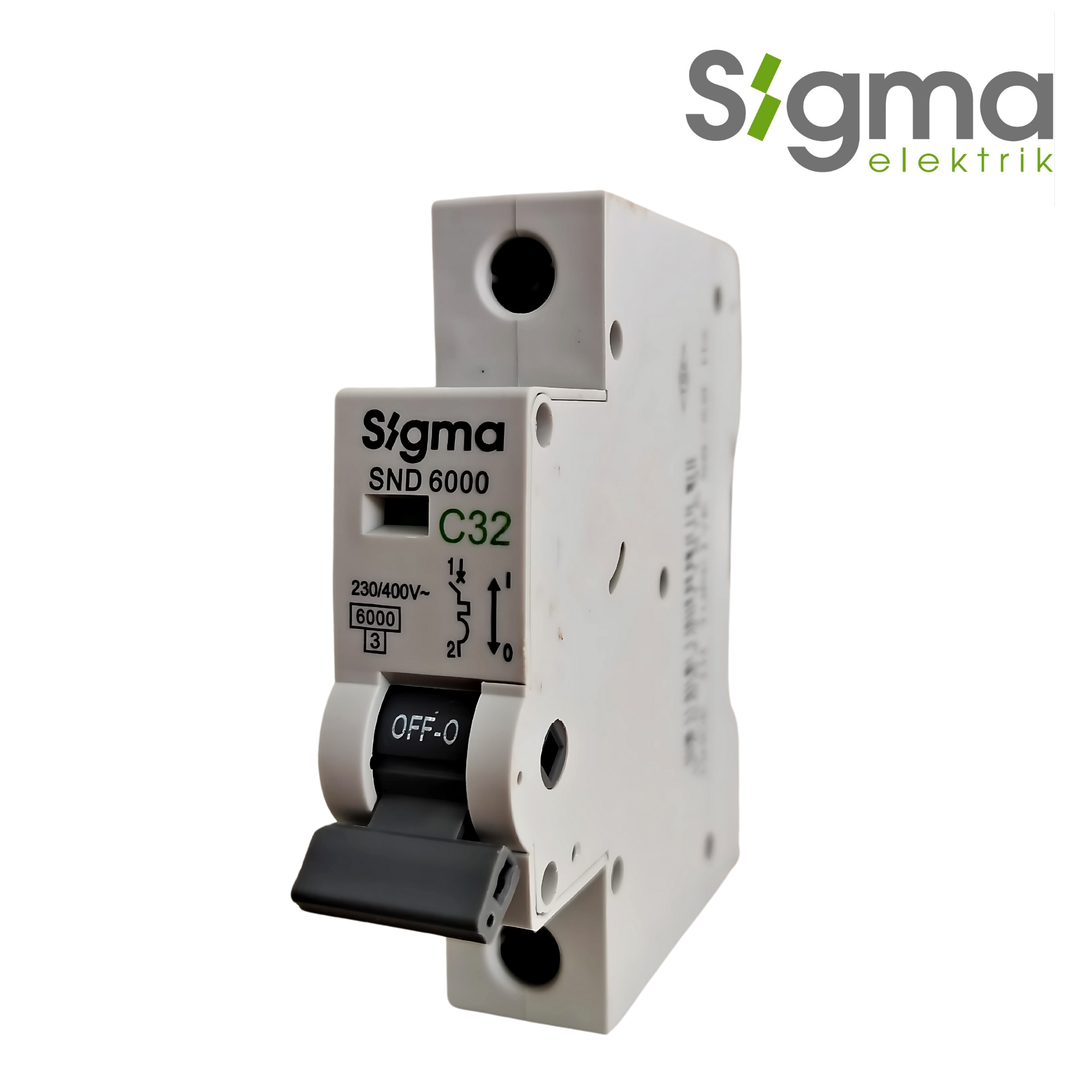 INTERRUPTOR TERMOMAGNÉTICO RIEL C32 6kA 1P│SERIE SND6000│SIGMA ELEKTRIK