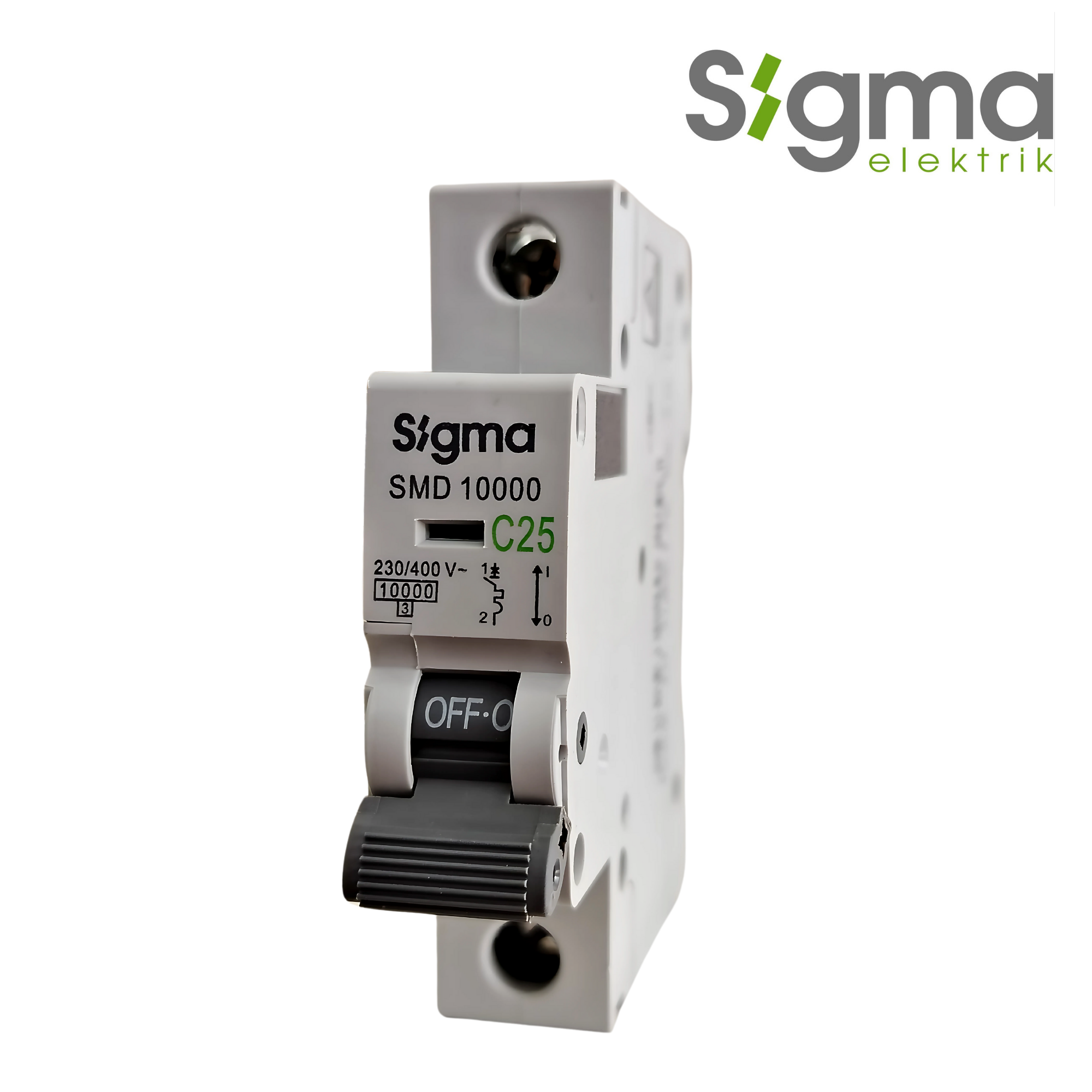INTERRUPTOR TERMOMAGNÉTICO RIEL C25 10kA 1P│SERIE SMD10000│SIGMA ELEKTRIK