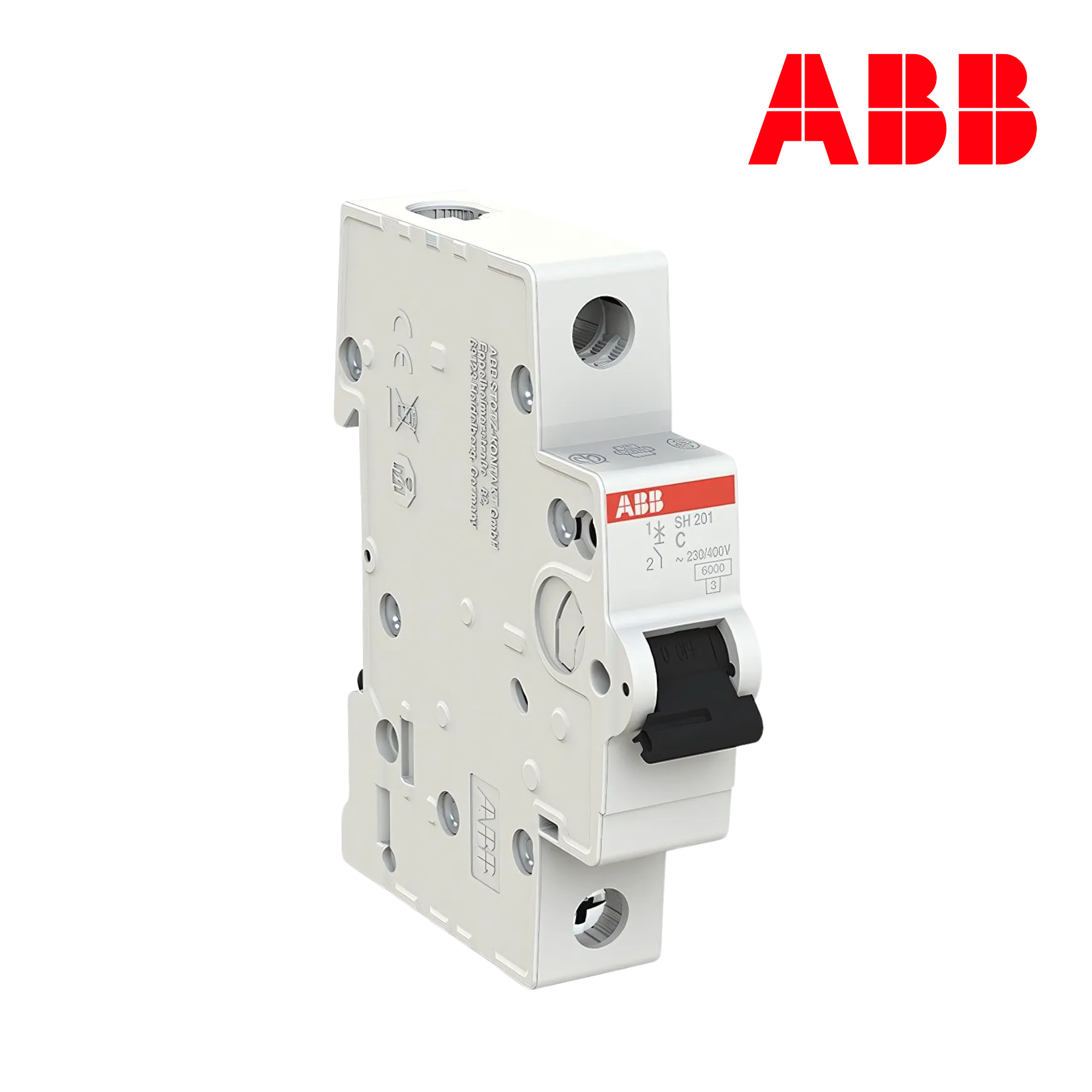 INTERRUPTOR TERMOMAGNÉTICO RIEL 1P CURVA C 6kA│MODELO SH201-C│SERIE SH200│ABB