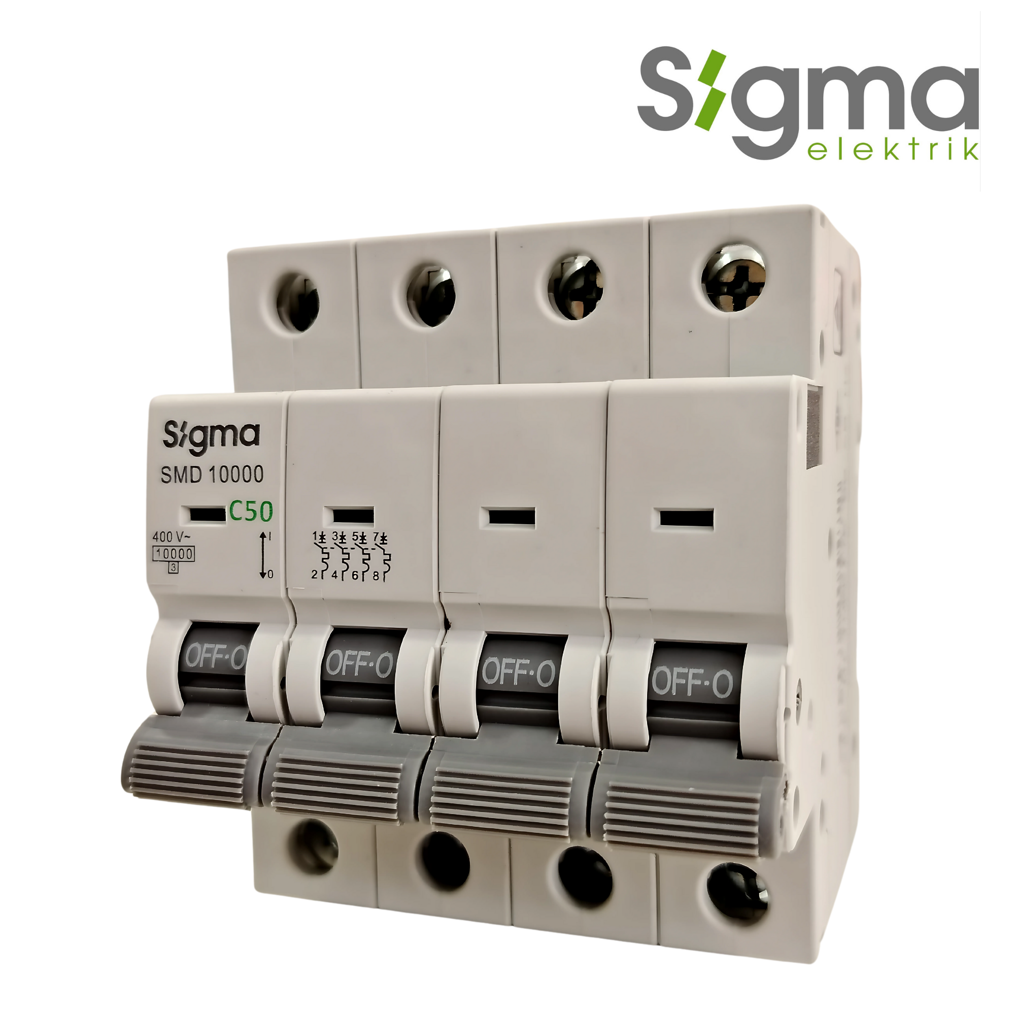 INTERRUPTOR TERMOMAGNÉTICO RIEL C63 10kA 4P│SERIE SMD10000│SIGMA ELEKTRIK