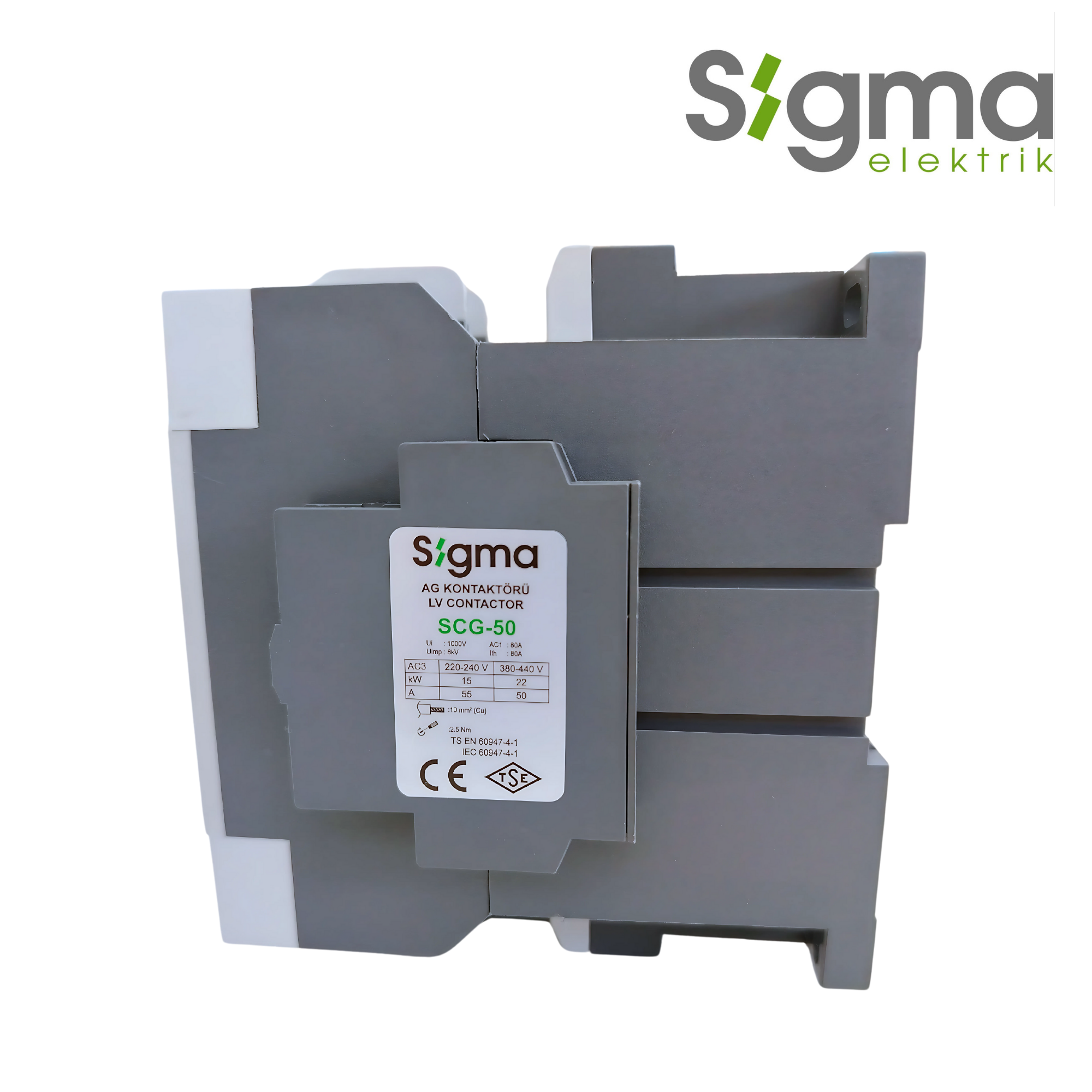 CONTACTOR TRIFÁSICO 50A│SCG-50│SIGMA ELEKTRIK
