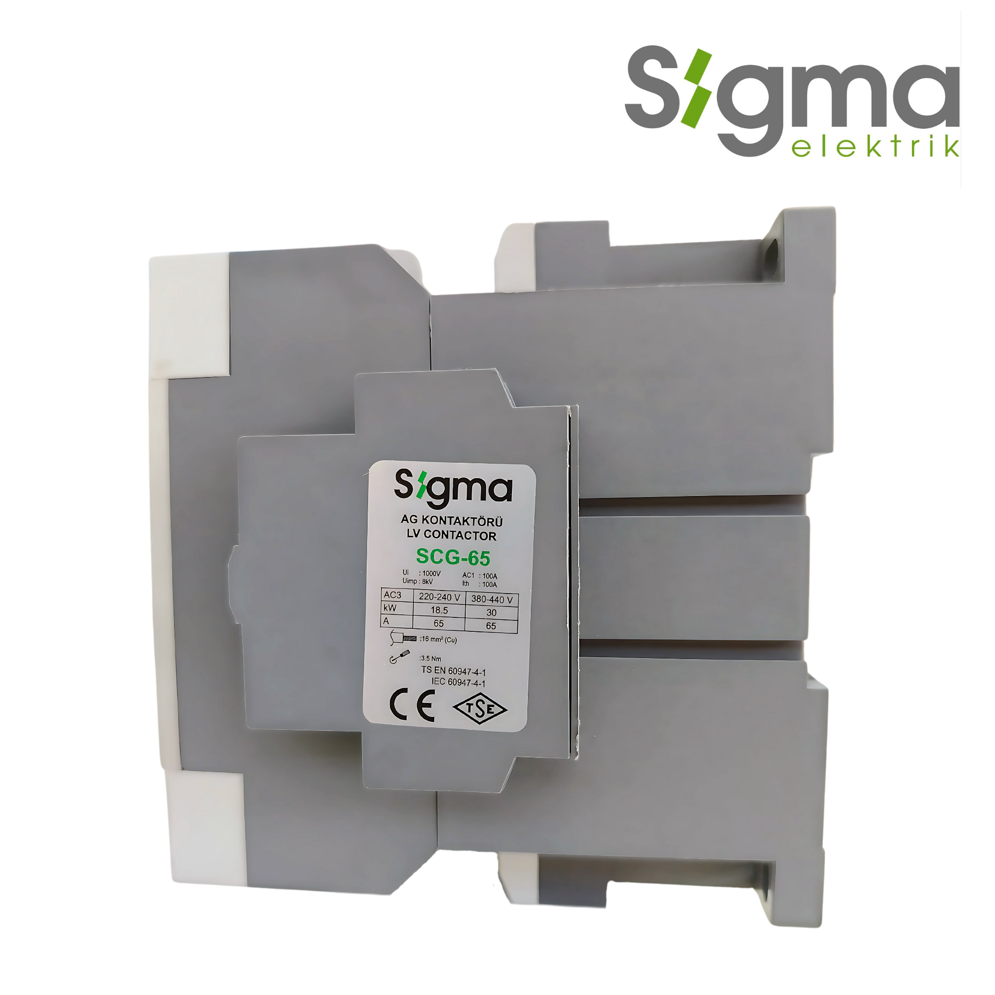 CONTACTOR TRIFÁSICO 65A│SCG-65│SIGMA ELEKTRIK