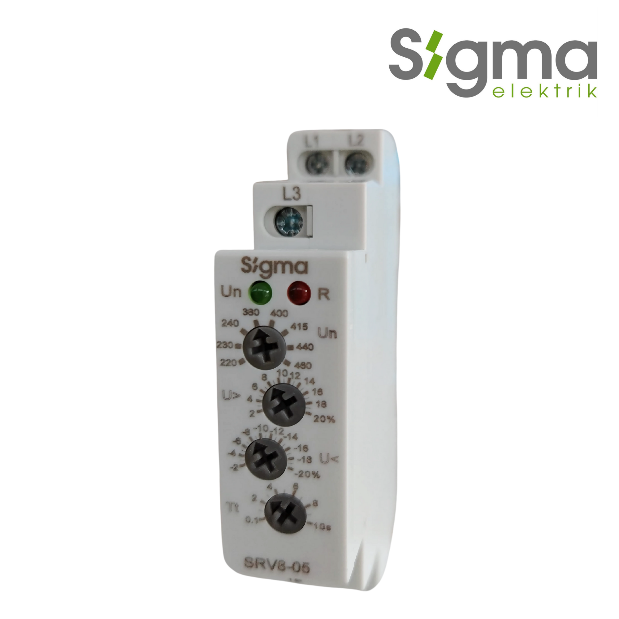 RELÉ DE PROTECCIÓN DE TENSIÓN TRIFÁSICO 220–460V AC │ SRV8-05 │ SIGMA ELEKTRIK