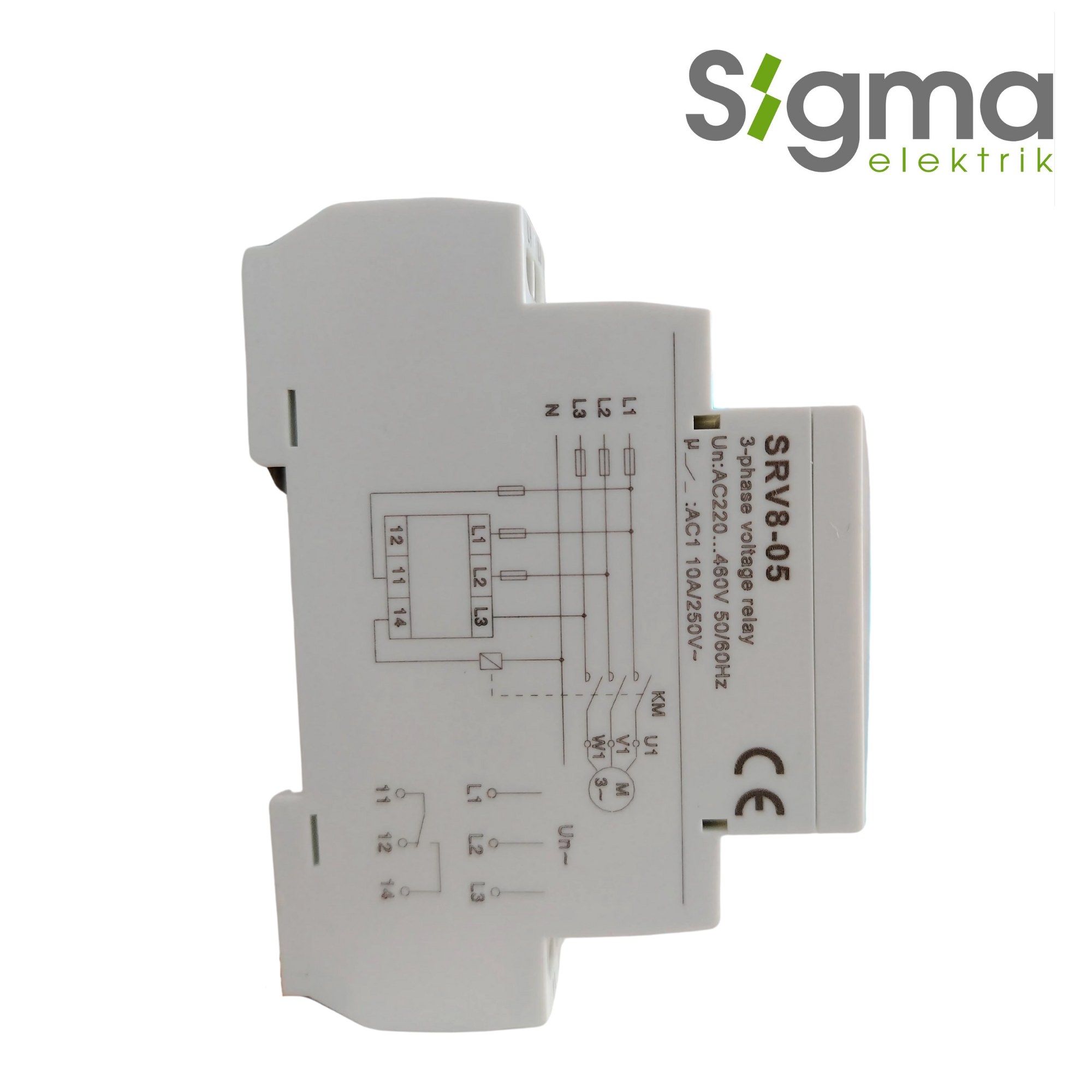 RELÉ DE PROTECCIÓN DE TENSIÓN TRIFÁSICO 220–460V AC │ SRV8-05 │ SIGMA ELEKTRIK