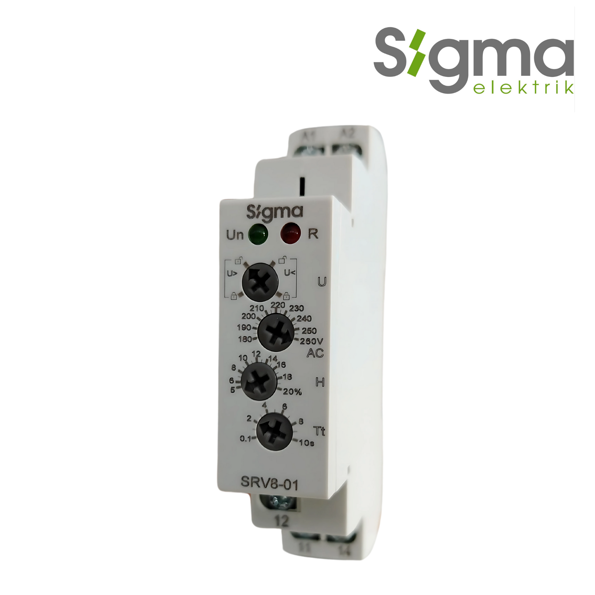 RELÉ PROTECCION DE TENSION MONOFASICO 230V AC│SRV8-01│SIGMA ELEKTRIK