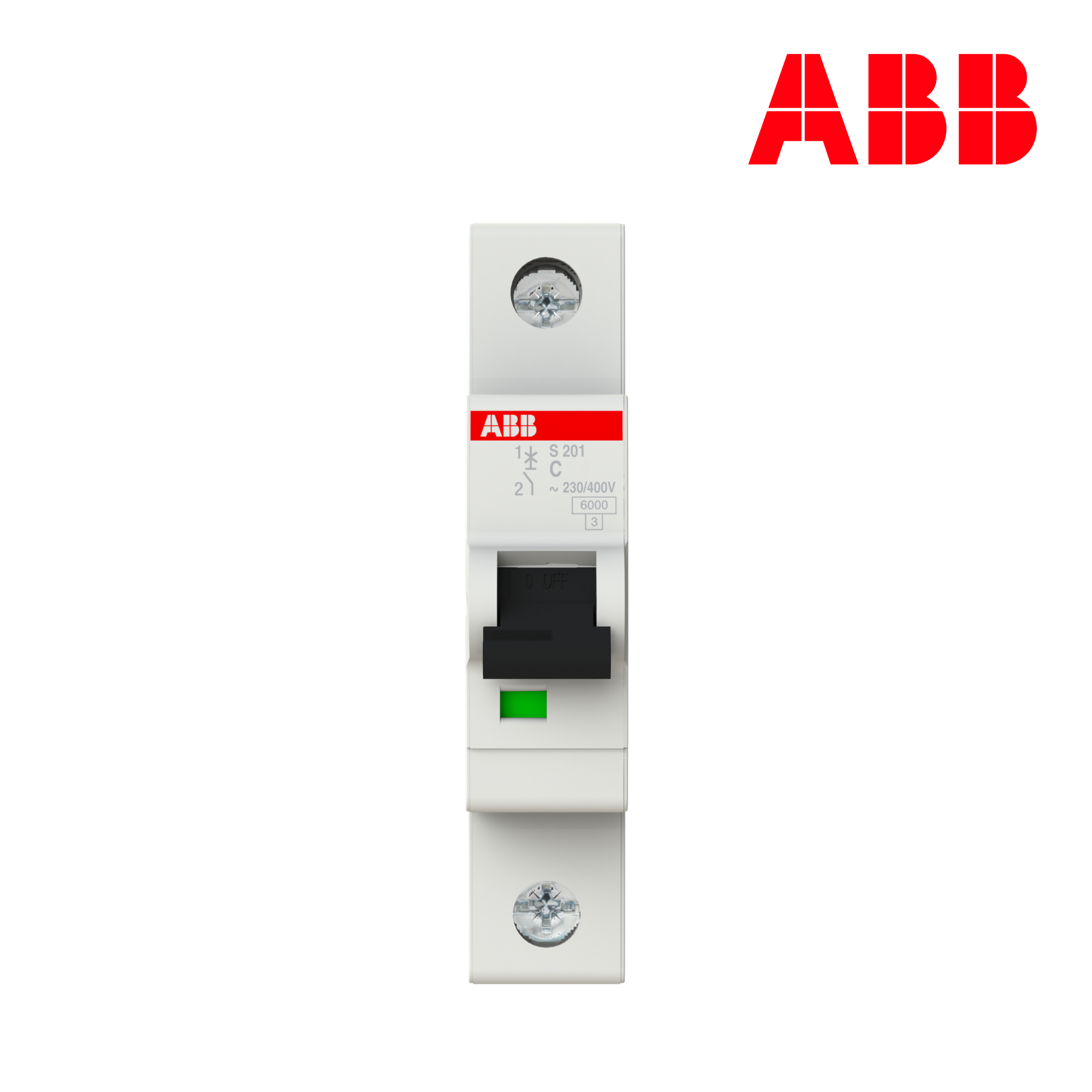 INTERRUPTOR TERMOMAGNÉTICO RIEL 1P CURVA C 6/10kA│MODELO S201-C│SERIE S200│ABB