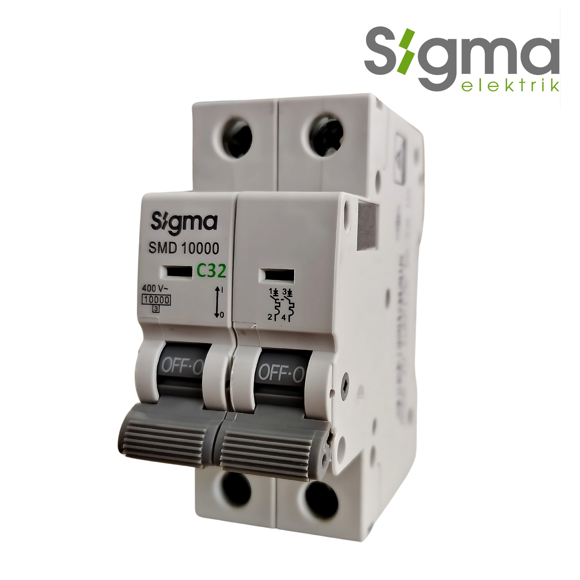 INTERRUPTOR TERMOMAGNÉTICO RIEL C32 10kA 2P│SERIE SMD10000│SIGMA ELEKTRIK