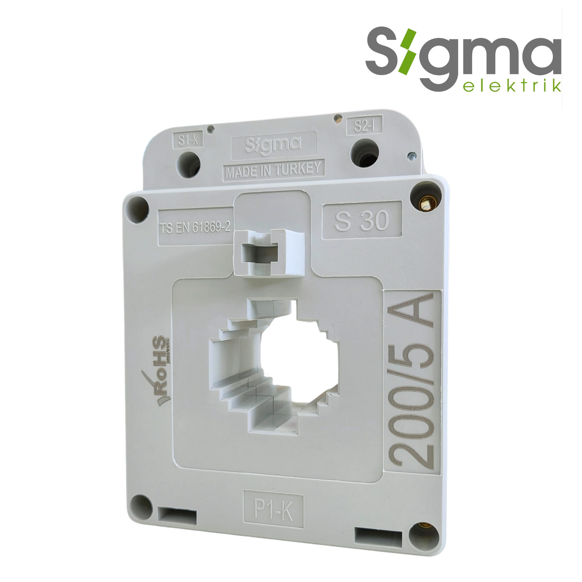 TRANSFORMADOR DE CORRIENTE 200/5A CLASE 0.2S│SS3002000205S│SIGMA ELEKTRIK