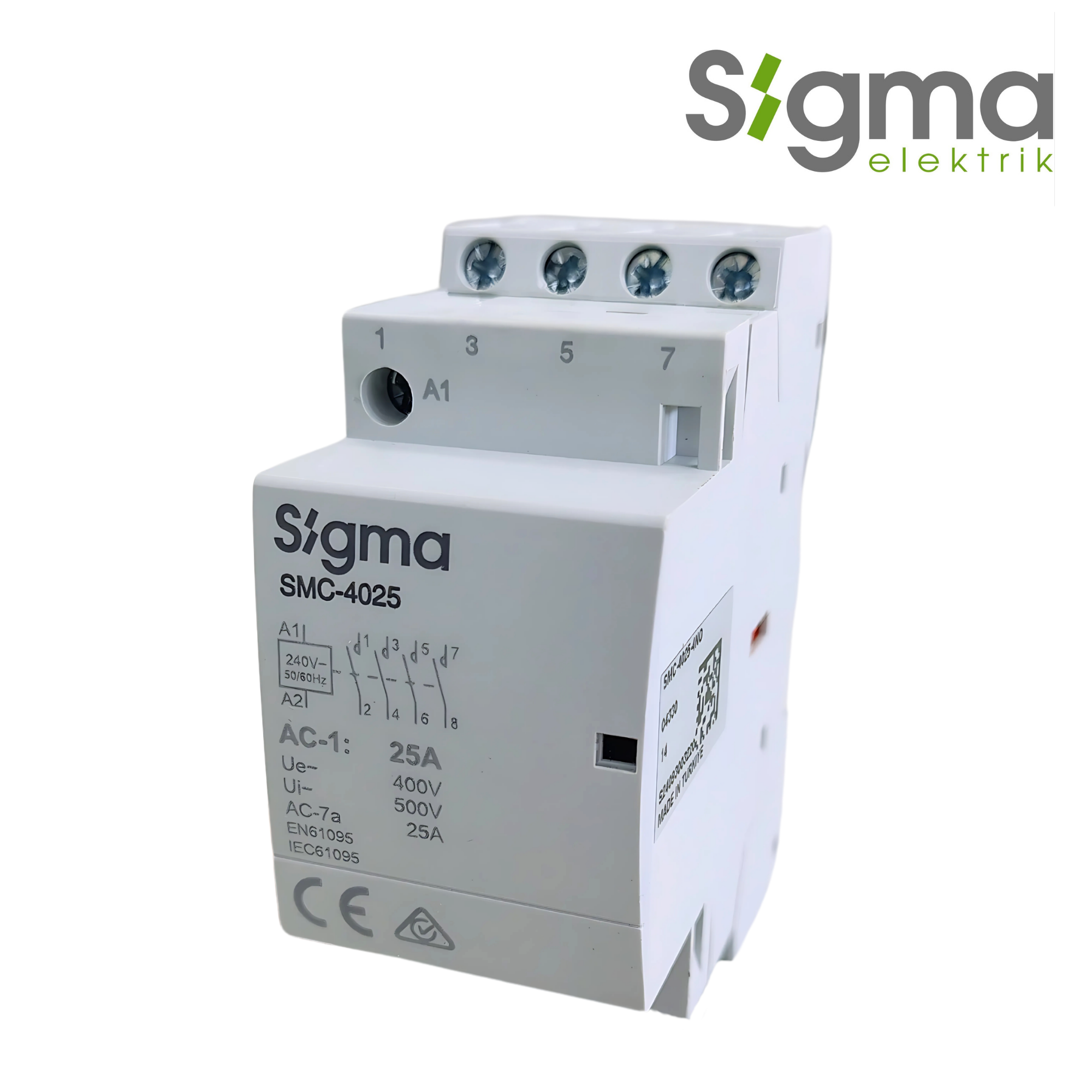 CONTACTOR MODULAR 25A 4P 4NO 230V│SMC-4025│SIGMA ELEKTRIK