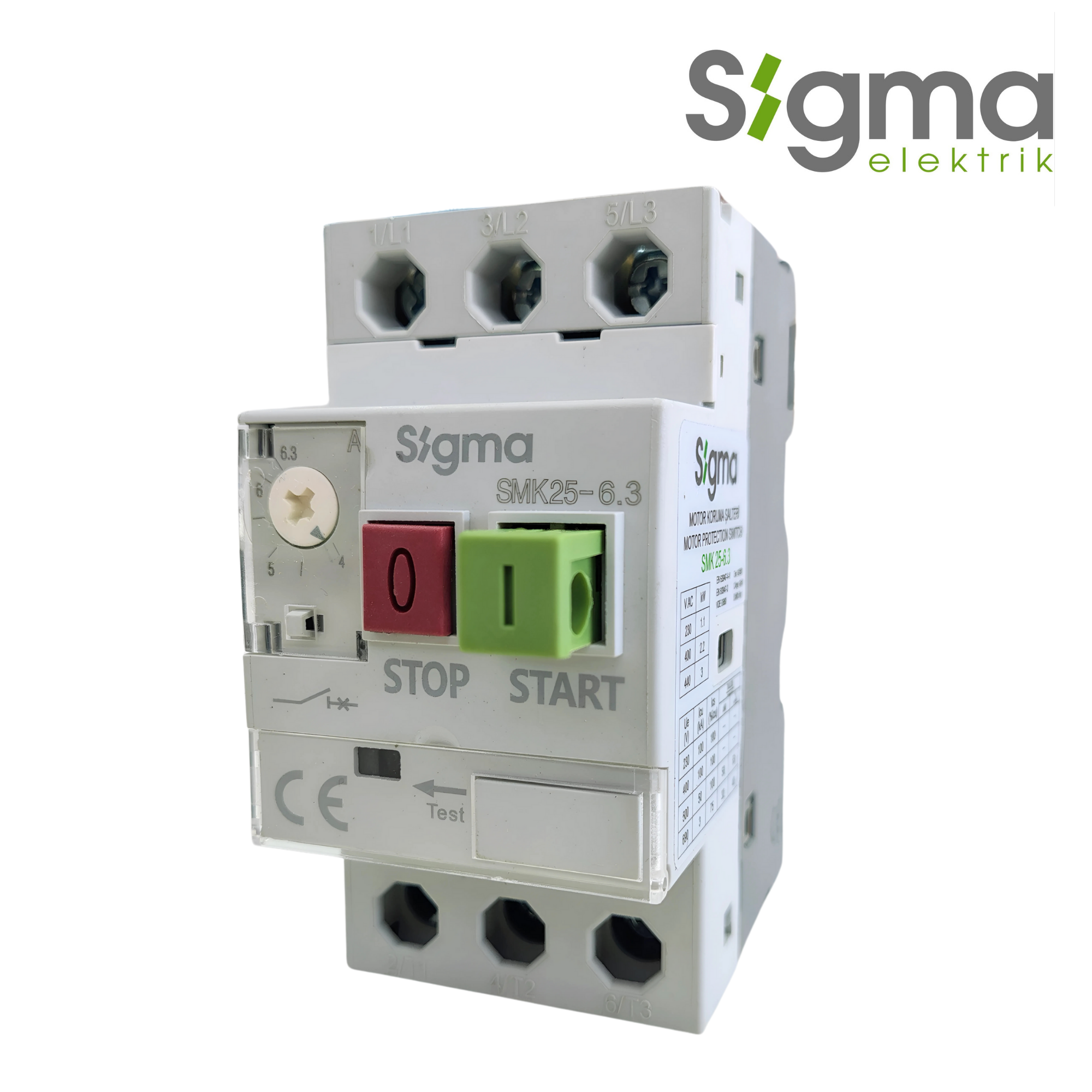 GUARDA MOTOR 4-6.3A│SMK25-6.3