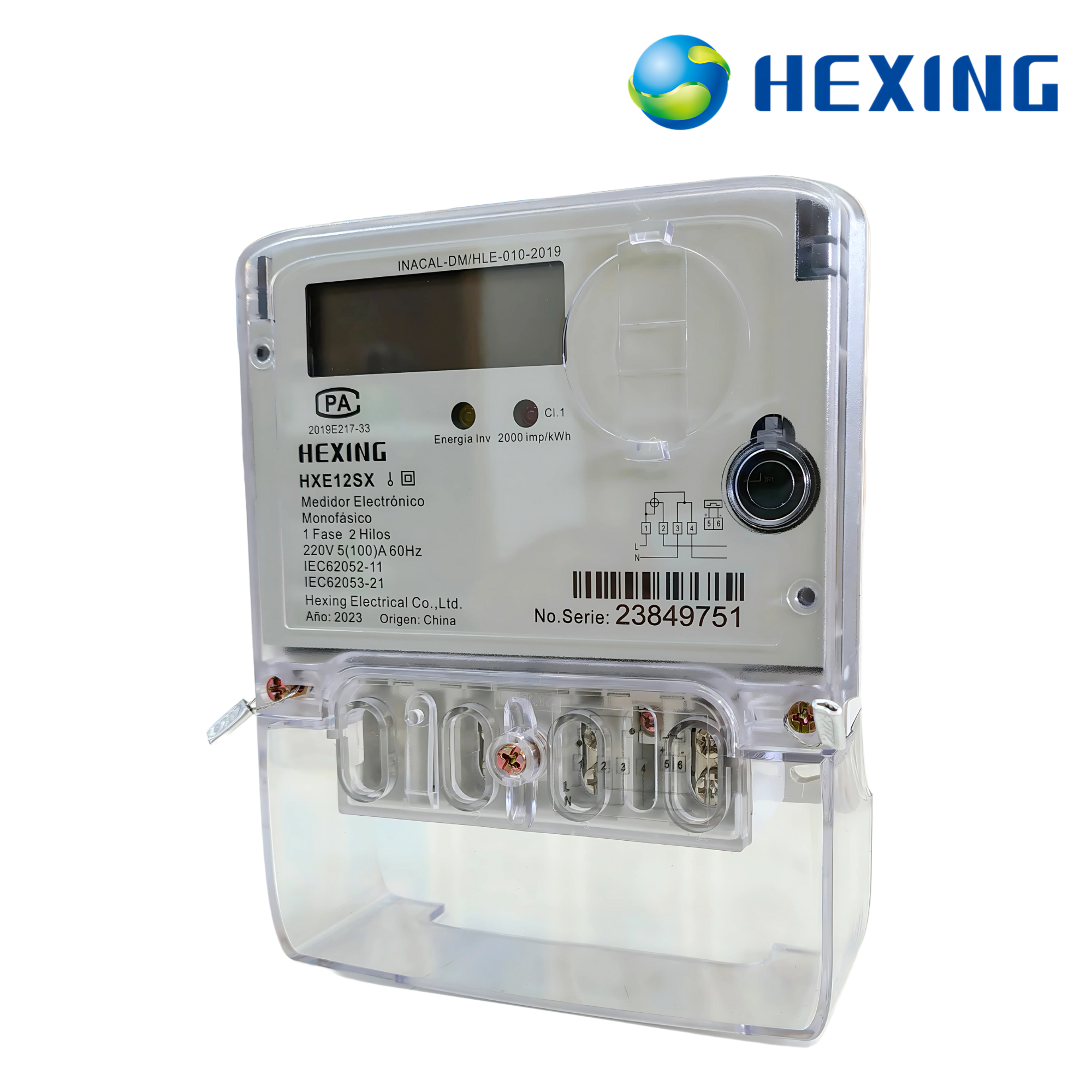 MEDIDOR MONOFASICO ELECTRONICO DE 2 HILOS│HXE12SX