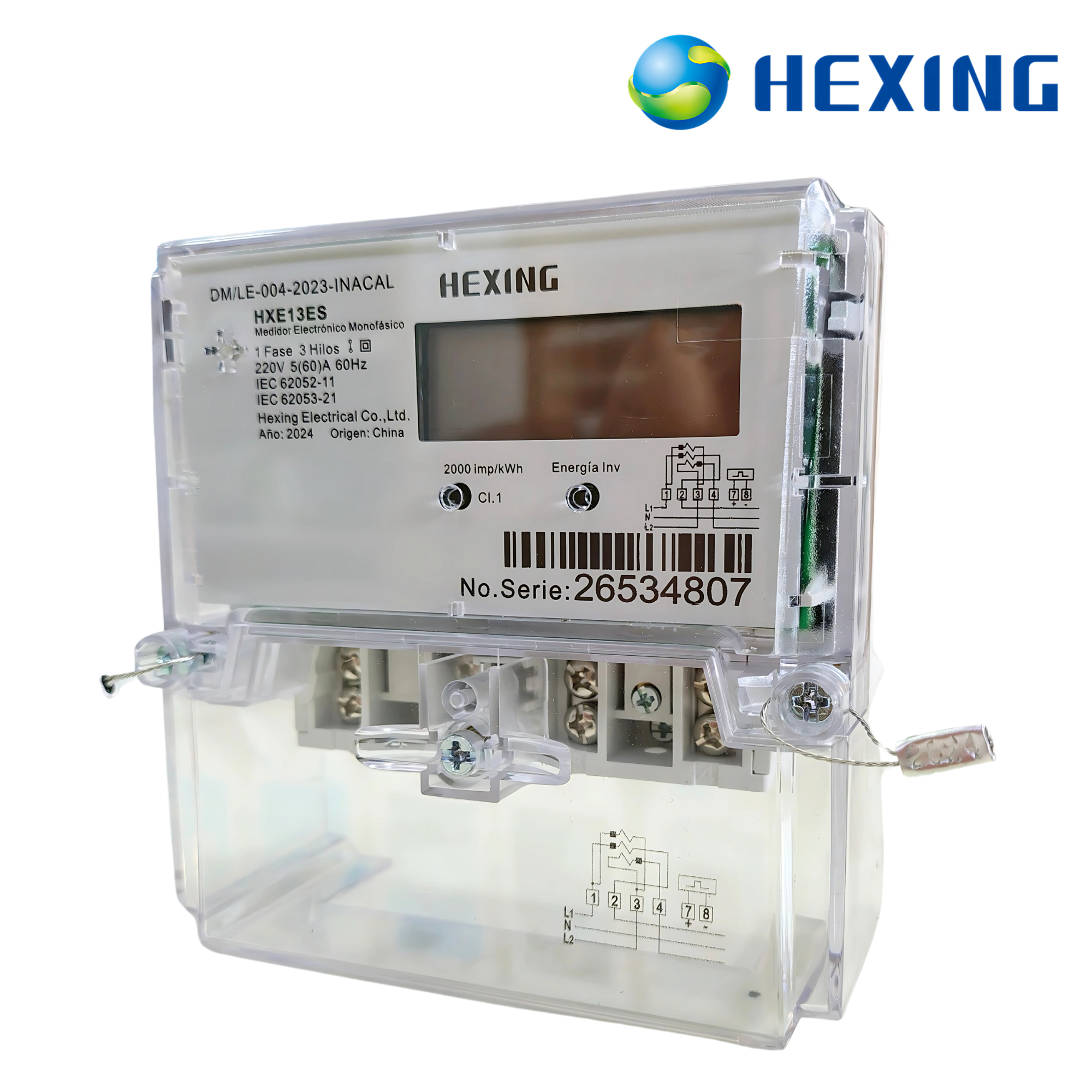 MEDIDOR MONOFASICO ELECTRONICO DE 2 HILOS│HXE13ES