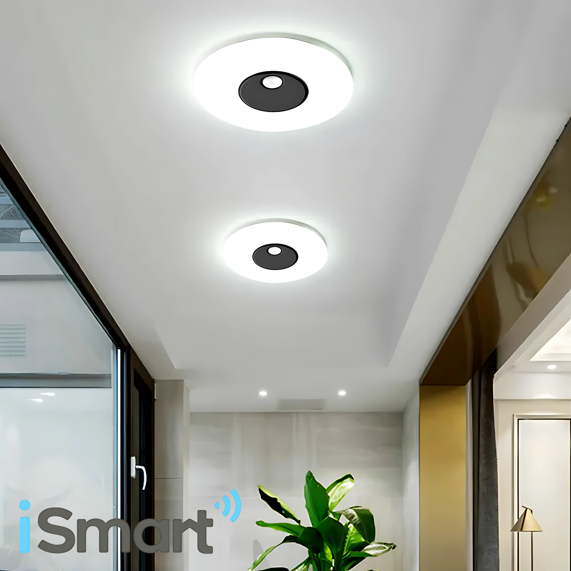 LUZ INTELIGENTE REDONDA DE PARED CON SENSOR