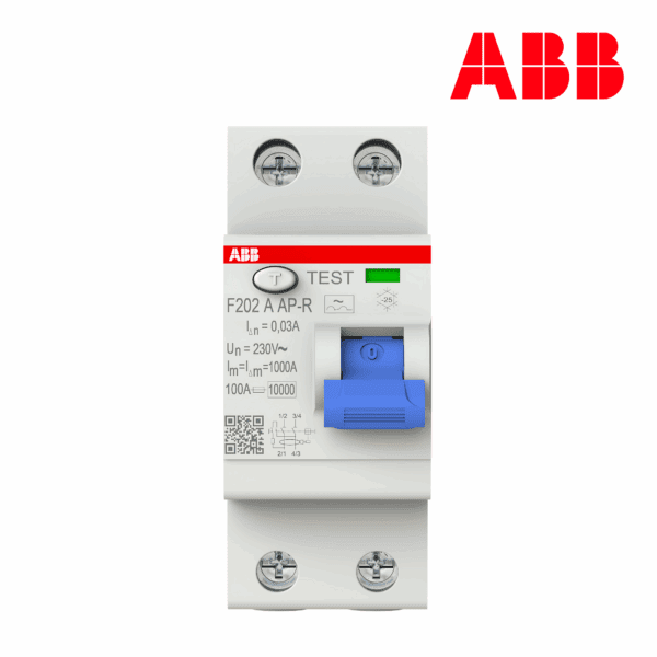 INTERRUPTOR DIFERENCIAL SUPERINMUNIZADO 2P TIPO A 30mA│MODELO F202-A│SERIE F200-A APR│ABB