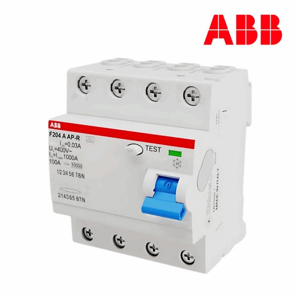 INTERRUPTOR DIFERENCIAL SUPERINMUNIZADO 4P TIPO A 30mA│MODELO F204-A│SERIE F200-A APR│ABB