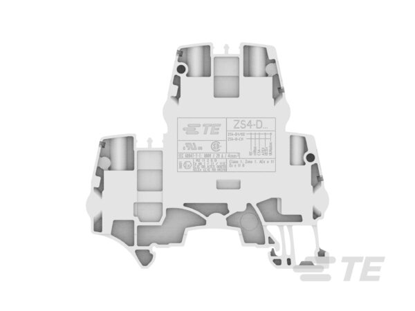 BORNERA DE PASO 5.2MM 2 PISOS GRIS│ZS4-D2│ENTRELEC
