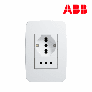 TOMACORRIENTE MIXTO 3 EN LINEA + TOMA SCHUKO 2P+T│N0533.33 BL│LÍNEA ORIGEN│ABB