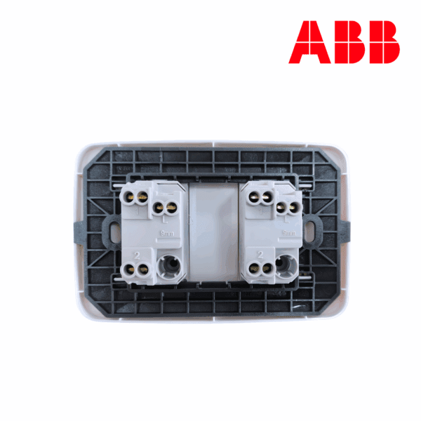 INTERRUPTOR CONMUTADO DOBLE 16 AX, 1+1M│N0502.2 BL│LÍNEA ORIGEN│ABB