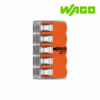 BORNE DE CONEXION TIPO PALANCA, 5 VIAS, 4MM², 32A, 450V│221-415│WAGO