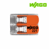 BORNE DE CONEXION TIPO PALANCA, 2 VIAS, 4MM², 32A, 450V│221-412│WAGO