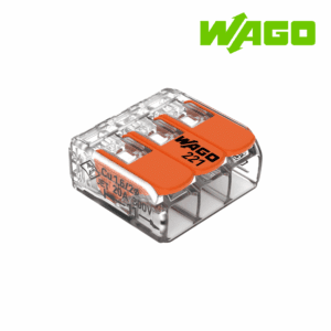 BORNE DE CONEXION TIPO PALANCA, 3 VIAS, 4MM², 32A, 450V│221-413│WAGO