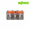 BORNE DE CONEXION TIPO PALANCA, 3 VIAS, 4MM², 32A, 450V│221-413│WAGO