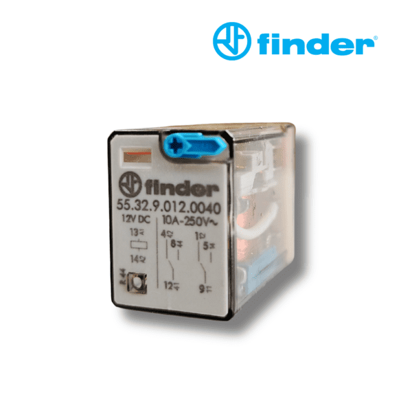 RELÉ INDUSTRIAL DE 8 PINES 2CC 10A 12V DC│55.32.9.012.0040│FINDER