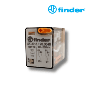 RELÉ INDUSTRIAL DE 8 PINES 2CC 10A 120V AC│55.32.8.120.0040│FINDER