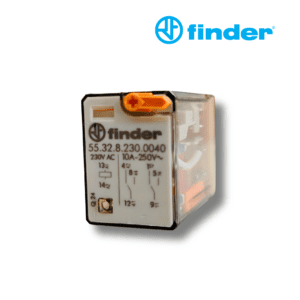 RELÉ INDUSTRIAL DE 8 PINES 2CC 10A 230V AC│55.32.8.230.0040│FINDER