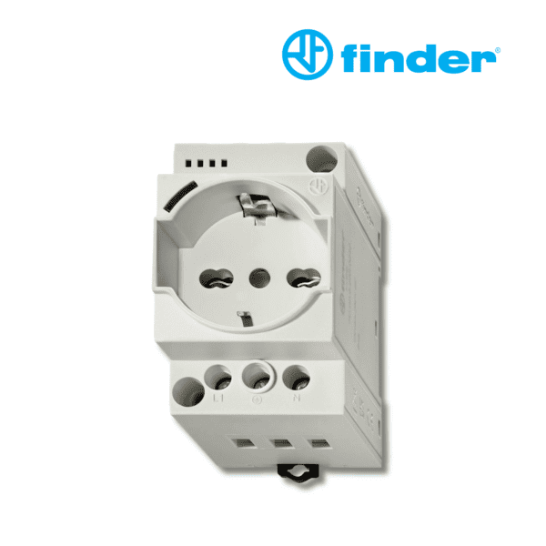 TOMACORRIENTE SCHUKO Y BIPASO CON INDICADOR LED 230VAC 16A GRIS│7U.00.8.230.0010│FINDER