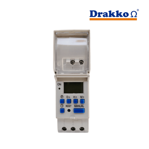 INTERRUPTOR HORARIO DIGITAL DIARIO SEMANAL 1 CC 20A 220V AC│DHC20A│DRAKKO