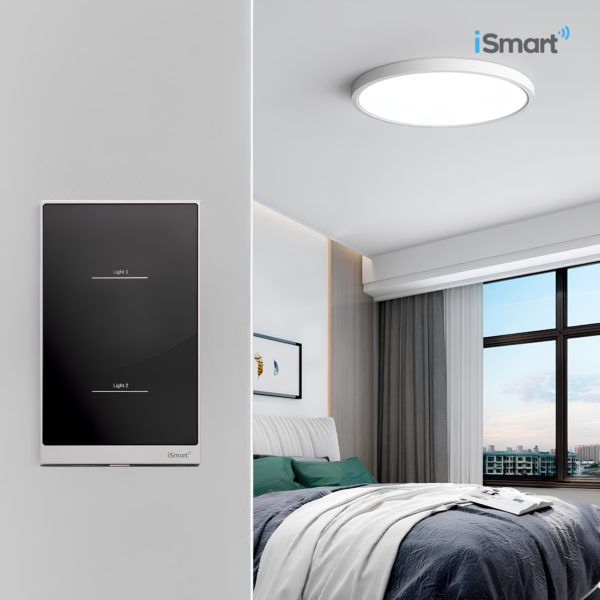 SWITCH PANEL NEGRO 2 TOQUES│SPN2│ISMART