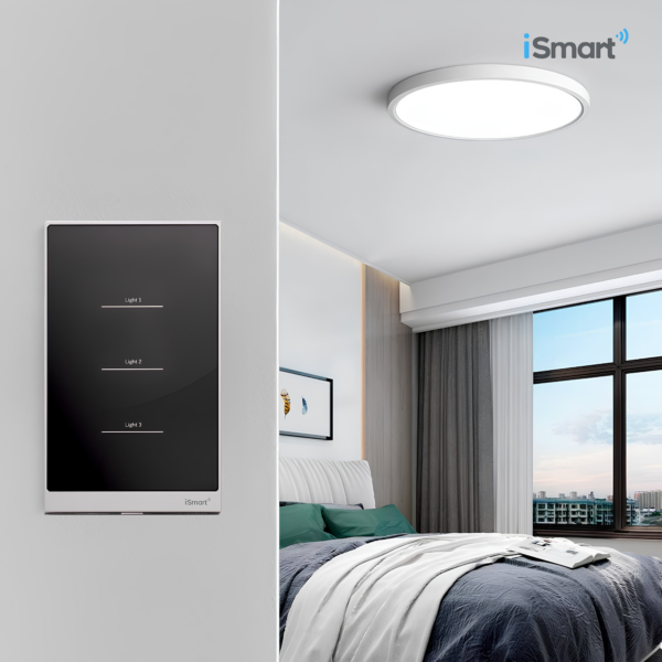 SWITCH PANEL NEGRO 3 TOQUES│SPN3│ISMART