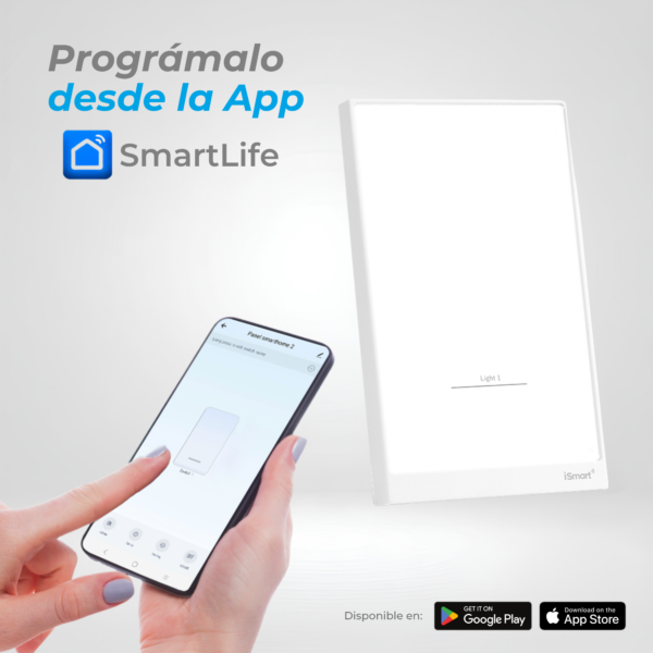 SWITCH PANEL BLANCO 1 TOQUE│SPB1│ISMART