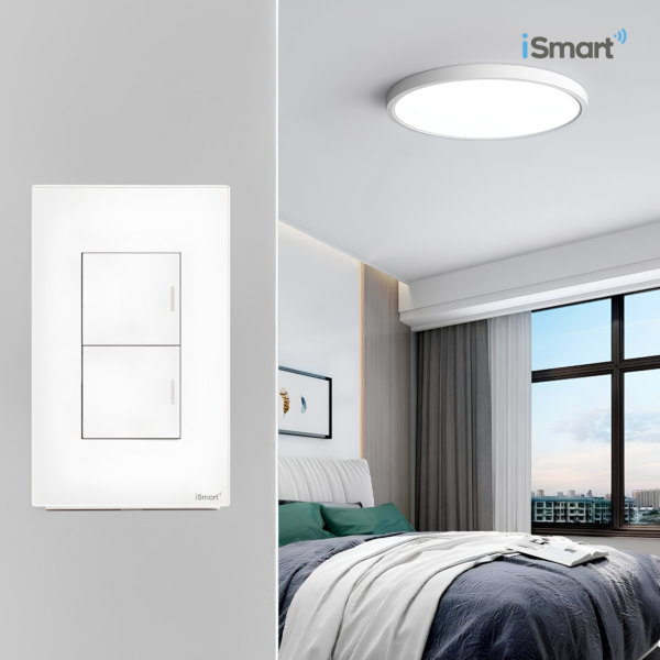INTERRUPTOR BOTON 2 TOQUES BLANCO│SIB2│ISMART