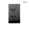 TOMACORRIENTE DOBLE INTELIGENTE NEGRO│TDB│ISMART