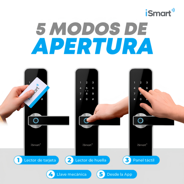 CERRADURA INTELIGENTE MEDIANA SILVER│IL31│ISMART