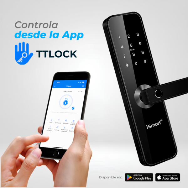 CERRADURA INTELIGENTE MEDIANA BLACK│IL31│ISMART