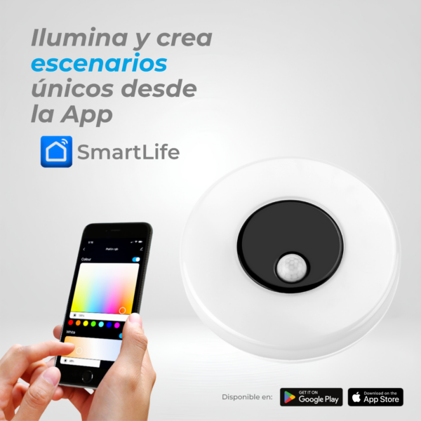 LUZ INTELIGENTE REDONDA DE PARED CON SENSOR│SWLR│ISMART