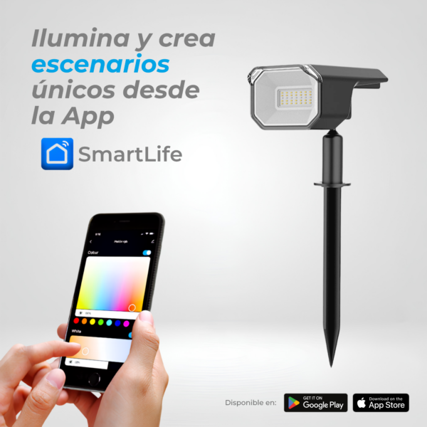 ESTACA SOLAR DE JARDIN INTELIGENTE RGB + CCT│SL│ISMART